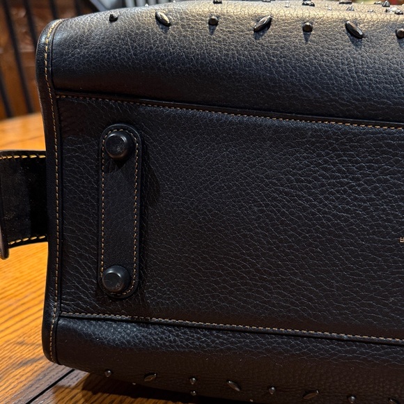 Coach 1941 Rogue 39 Black Leather Handbag - Picture 6 of 14